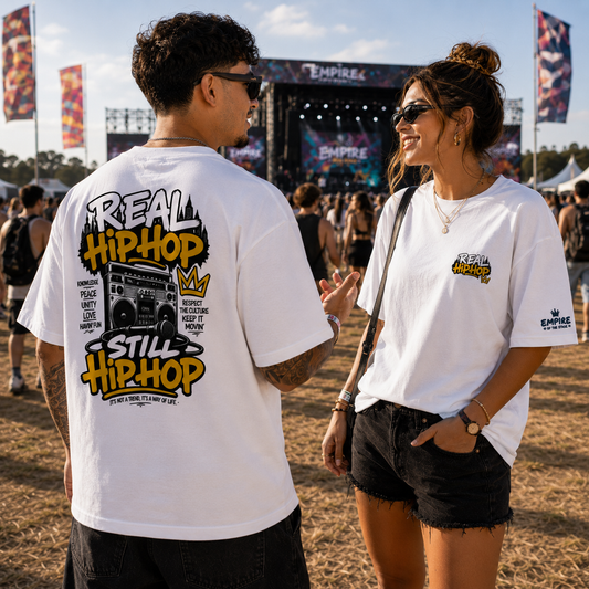 REAL HIP HOP STILL HIP HOP - Oversized Bio Tee